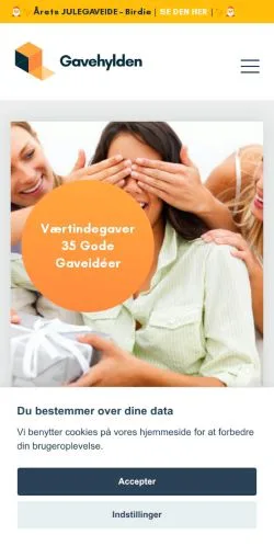 Anteprima del sito Gavehylden, media di Danimarca per articoli sponsorizzati