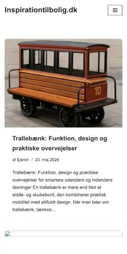 Anteprima del sito Inspirationtilbolig.dk, media di Danimarca per articoli sponsorizzati