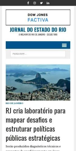 Anteprima del sito Jornal do Estado do Rio, media di Brasile per articoli sponsorizzati