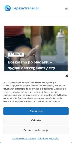 Podgląd witryny Lepszytrener, medium z kraju Polska do artykułów sponsorowanych