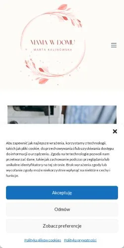 Podgląd witryny Mamawdomu, medium z kraju Polska do artykułów sponsorowanych