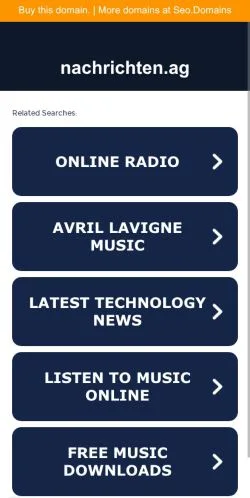 Anteprima del sito nachrichten.ag, media di Germania per articoli sponsorizzati
