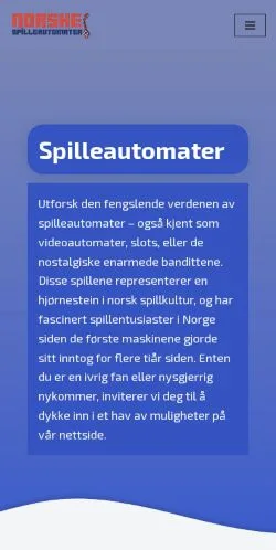 Anteprima del sito Norske Spilleautomater, media di Norvegia per articoli sponsorizzati