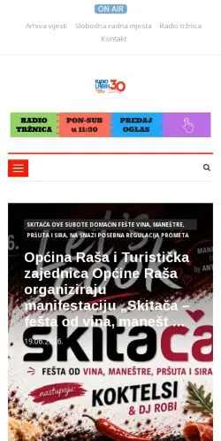 Podgląd witryny Radio Labin, medium z kraju Stany Zjednoczone do artykułów sponsorowanych