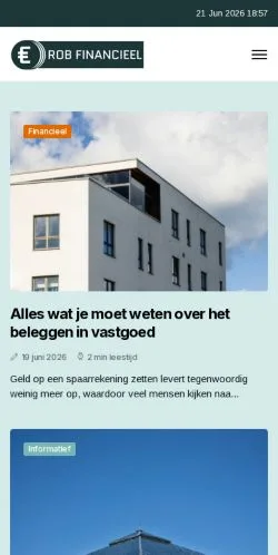 Voorbeeld van de site Rob Financiële Blogs, medium uit Nederland voor gesponsorde artikelen