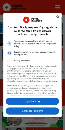 Podgląd witryny Spotted Skarżysko, medium z kraju Polska do artykułów sponsorowanych