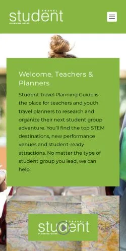 Anteprima del sito Student Travel Planning Guide, media di Stati Uniti per articoli sponsorizzati