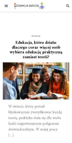 Anteprima del sito Edukacja Sukcesu, media di Polonia per articoli sponsorizzati