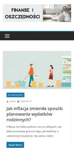 Vista previa del sitio Finanse i Oszczędności, medio de Polonia para artículos patrocinados