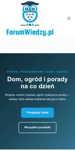 Anteprima del sito ForumWiedzy, media di Polonia per articoli sponsorizzati