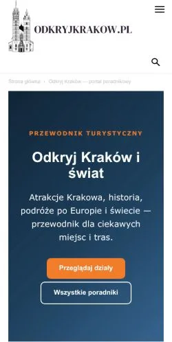 Podgląd witryny Odkryj Kraków, medium z kraju Polska do artykułów sponsorowanych