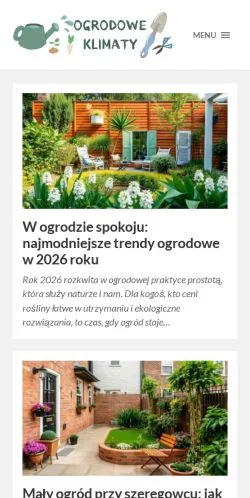 스폰서 기사용 폴란드 매체 Ogrodowe Klimaty 사이트 미리보기