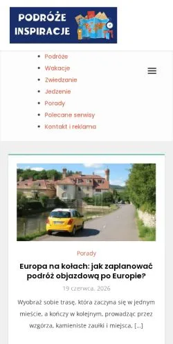 Anteprima del sito Podróże Inspiracje, media di Polonia per articoli sponsorizzati