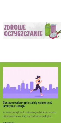 Anteprima del sito Zdrowe Oczyszczanie, media di Polonia per articoli sponsorizzati