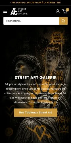 Anteprima del sito Street Art Galerie, media di Francia per articoli sponsorizzati