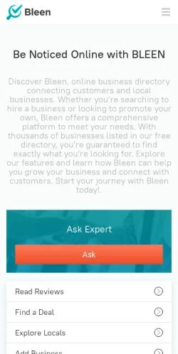 Preview of the Bleen website, a media outlet in Australia for sponsored articles