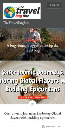 Forhåndsvisning av nettstedet TheTravelBugBite, medium fra USA for sponsede artikler