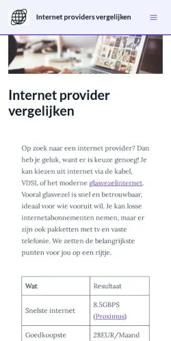 Anteprima del sito Vlotnet, media di Belgio per articoli sponsorizzati
