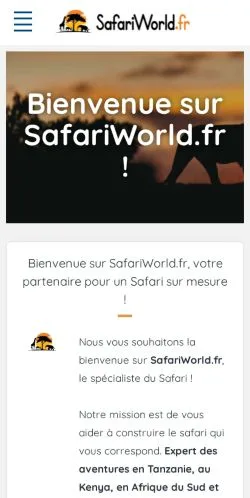 Anteprima del sito SafariWorld, media di Francia per articoli sponsorizzati