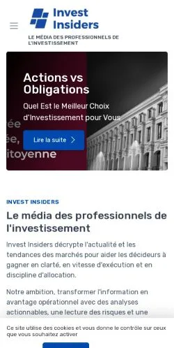 스폰서 기사용 프랑스 매체 Invest Insiders 사이트 미리보기
