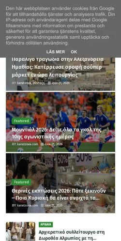 Preview of the karatzova.com website, a media outlet in United States for sponsored articles