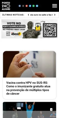 Podgląd witryny Porto Alegre 24 Horas, medium z kraju Brazylia do artykułów sponsorowanych