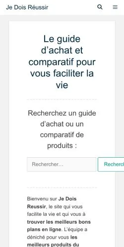 Anteprima del sito Je Dois Réussir, media di Francia per articoli sponsorizzati