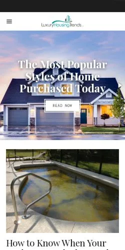 Anteprima del sito Luxury Housing Trends, media di Stati Uniti per articoli sponsorizzati