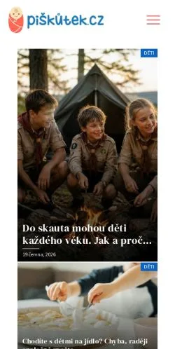 Podgląd witryny Magazín o miminkách pro maminky, medium z kraju Czechy do artykułów sponsorowanych