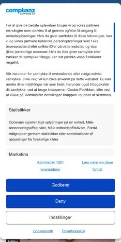 スポンサード記事向けのデンマークメディア、Bornesidenのサイトプレビュー