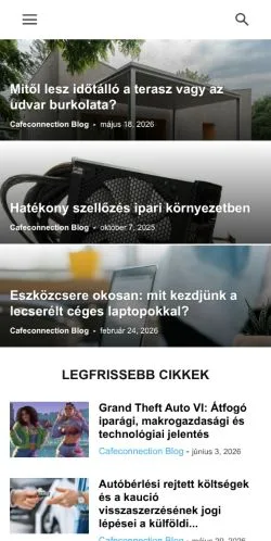Anteprima del sito Cafeconnection Magazin, media di Ungheria per articoli sponsorizzati