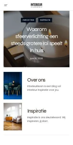 스폰서 기사용 네덜란드 매체 interieurleven 사이트 미리보기