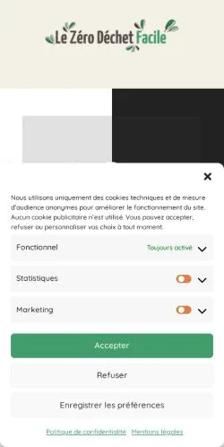 スポンサード記事向けのフランスメディア、Le Zéro Déchet Facileのサイトプレビュー