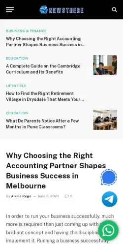 Voorbeeld van de site NewsThere, medium uit Verenigde Staten voor gesponsorde artikelen