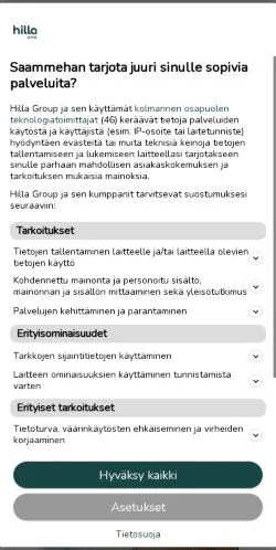Anteprima del sito Saariselän Sanomat, media di Finlandia per articoli sponsorizzati