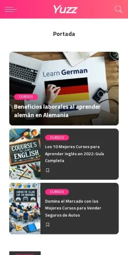 Forhåndsvisning af Revista Yuzz, medie fra Spanien til sponsorerede artikler