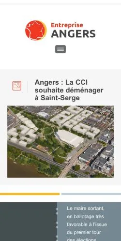 Anteprima del sito Entreprise Angers, media di Francia per articoli sponsorizzati