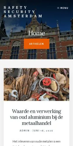 Anteprima del sito Safety Security Amsterdam, media di Paesi Bassi per articoli sponsorizzati