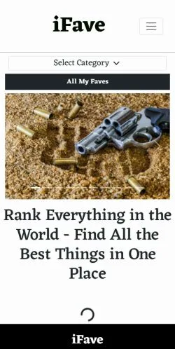 Forhåndsvisning av nettstedet iFave, medium fra USA for sponsede artikler