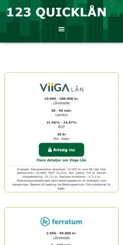 Vorschau der Website 123Quicklaan, Medium aus Dänemark für gesponserte Artikel