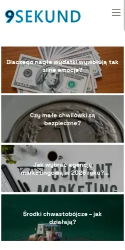 Anteprima del sito 9Sekund, media di Polonia per articoli sponsorizzati
