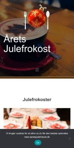 Anteprima del sito Årets Julefrokost, media di Danimarca per articoli sponsorizzati