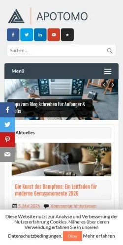 Voorbeeld van de site APOTOMO, medium uit Duitsland voor gesponsorde artikelen