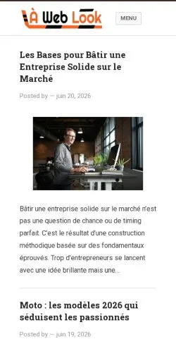 Aperçu du site À Web Look, média de France pour articles sponsorisés