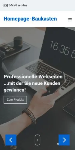 Podgląd witryny TYPO3 Baukasten, medium z kraju Niemcy do artykułów sponsorowanych