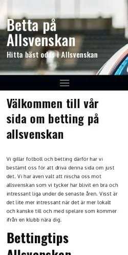 스폰서 기사용 스웨덴 매체 bettapåallsvenskan 사이트 미리보기