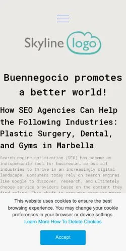 Anteprima del sito Buen Negocio, media di Spagna per articoli sponsorizzati