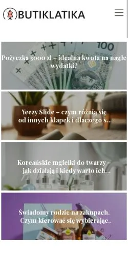 Anteprima del sito Butik Latika, media di Polonia per articoli sponsorizzati