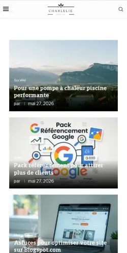 Anteprima del sito Charlelie, media di Francia per articoli sponsorizzati
