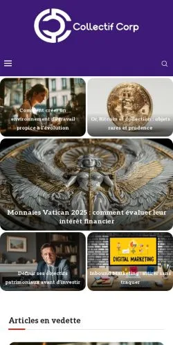 Anteprima del sito Collectif Corp, media di Francia per articoli sponsorizzati
